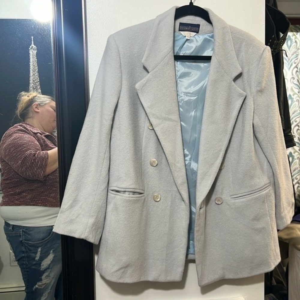 Vintage Herman Geist size 10P wool, cashmere, blend blazer, dry clean only